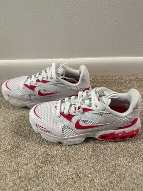 Nike Women’s Nike Zoom Air Fire White & Red Running Sneakers